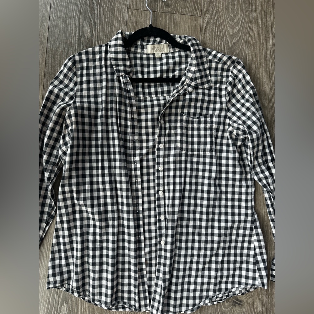 Olive and Oak checkered flannel Size:M